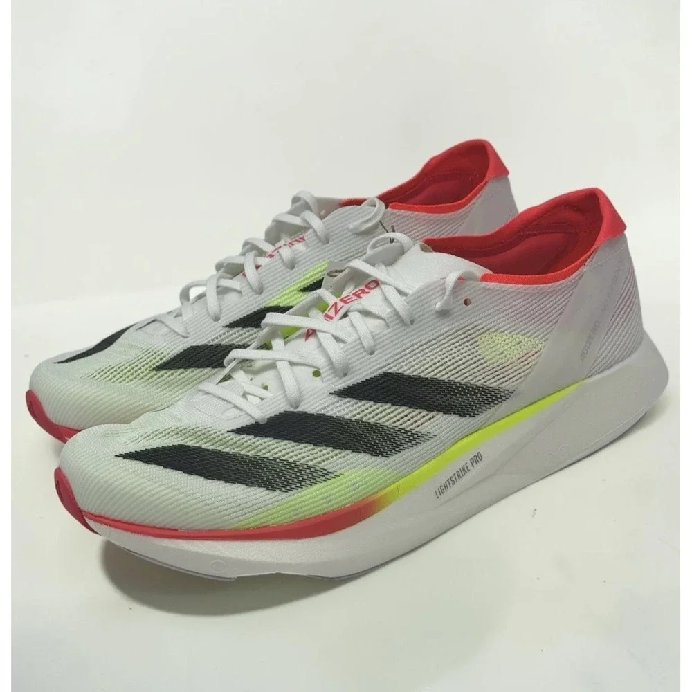 Adidas Adizero Takumi Sen 10 White Black Lucid Red Men's 9.5 IH5712 New